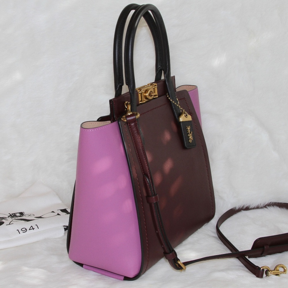 Nwt Coach 1941 Troupe Tote In Colorblock In Cranb… - image 6